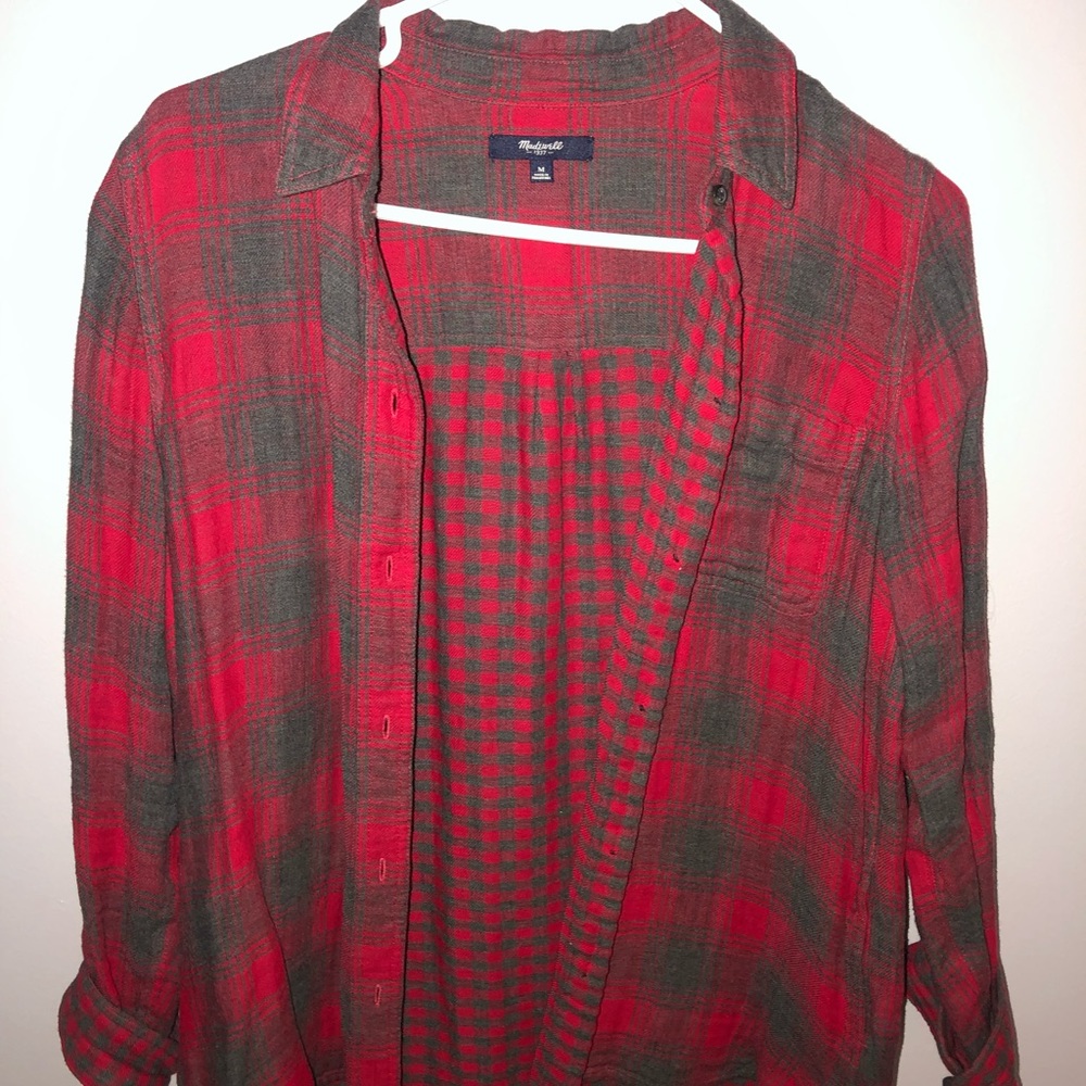 Madewell plaid shirt.